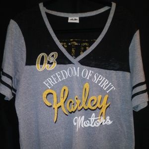 Harley Davidson Women's V-Neck - XL